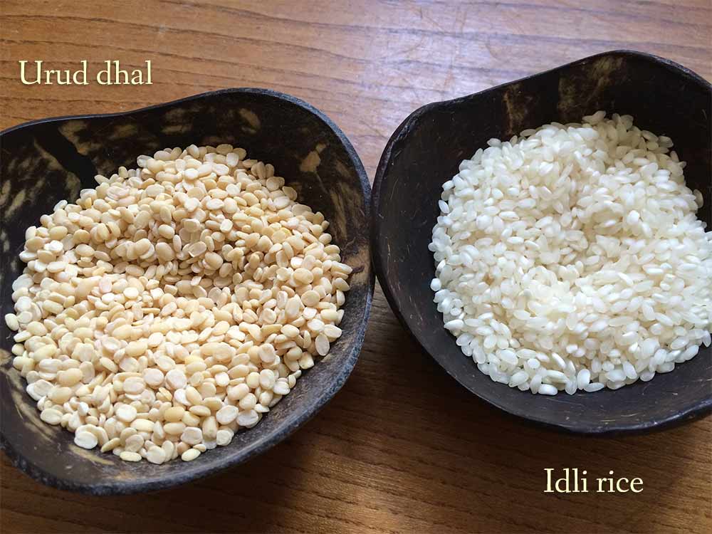 Urud dhal and idli rice